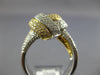 ESTATE LARGE 1.80CT DIAMOND 18KT TWO TONE GOLD 3D CLASSIC LOVE KNOT FUN RING