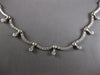 ESTATE 1.14CT DIAMOND 14KT WHITE GOLD 3D SEMI CIRCULAR CHANDELIER LOVE NECKLACE