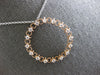 ESTATE .48CT DIAMOND 14KT ROSE GOLD 3D CIRCLE OF LIFE FILIGREE LINK LOVE PENDANT