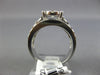 LARGE 2.75CT DIAMOND 14KT WHITE GOLD 3D ROUND & BAGUETTE FLOWER ENGAGEMENT RING