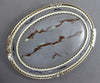 ESTATE EXTRA LARGE 14KT TWO TONE GOLD 3D MULTI COLOR ENAMEL OVAL KUPFER BROOCH