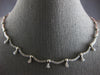 ESTATE 1.14CT DIAMOND 14KT WHITE GOLD 3D SEMI CIRCULAR CHANDELIER LOVE NECKLACE