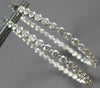 EXTRA LARGE 7.02CT DIAMOND 18KT WHITE GOLD 3D INSIDE OUT HOOP HANGING EARRINGS