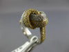 ESTATE LARGE 1.80CT DIAMOND 18KT TWO TONE GOLD 3D CLASSIC LOVE KNOT FUN RING