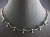 ESTATE 1.14CT DIAMOND 14KT WHITE GOLD 3D SEMI CIRCULAR CHANDELIER LOVE NECKLACE