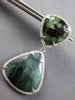 EXTRA LARGE 30.45CT DIAMOND & AAA GREEN AGATE 14K WHITE GOLD 3D HANGING EARRINGS