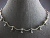 ESTATE 1.14CT DIAMOND 14KT WHITE GOLD 3D SEMI CIRCULAR CHANDELIER LOVE NECKLACE