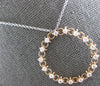 ESTATE .48CT DIAMOND 14KT ROSE GOLD 3D CIRCLE OF LIFE FILIGREE LINK LOVE PENDANT
