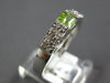 .57CT DIAMOND & AAA PERIDOT 18K WHITE GOLD 3D PRINCESS & ROUND PYRAMID FUN RING