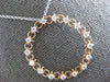 ESTATE .48CT DIAMOND 14KT ROSE GOLD 3D CIRCLE OF LIFE FILIGREE LINK LOVE PENDANT