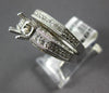 LARGE 1.85CT DIAMOND 14K 2 TONE GOLD 3D SEMI MOUNT FILIGREE ENGAGEMENT RING SET