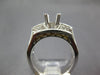 LARGE 1.85CT DIAMOND 14K 2 TONE GOLD 3D SEMI MOUNT FILIGREE ENGAGEMENT RING SET