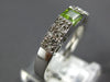 .57CT DIAMOND & AAA PERIDOT 18K WHITE GOLD 3D PRINCESS & ROUND PYRAMID FUN RING
