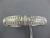 ESTATE WIDE 1.75CT DIAMOND 18KT WHITE GOLD 3D FILIGREE CUFF BANGLE BRACELET