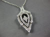 ESTATE LARGE .92CT DIAMOND 18K WHITE GOLD TEAR DROP CONVERTIBLE PENDANT NECKLACE