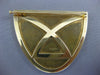 EXTRA LARGE 14KT YELLOW GOLD 3D WHITE & GREEN ENAMEL HANDCRAFTED KUPFER BROOCH