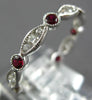 .60CT DIAMOND & AAA RUBY 18K WHITE GOLD ETERNITY ROUND & MARQUISE SHAPE FUN RING