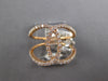 ESTATE LARGE .47CT DIAMOND 18KT ROSE GOLD 3D CLASSIC LOVE KNOT FUN RING