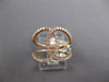 ESTATE LARGE .47CT DIAMOND 18KT ROSE GOLD 3D CLASSIC LOVE KNOT FUN RING