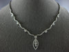 ESTATE 1.78CT DIAMOND 14KT WHITE GOLD 3D MULTI FLOWER LEAF LARIAT NECKLACE