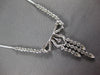 ESTATE 0.92CT DIAMOND 18KT WHITE GOLD FILIGREE MILGRAIN BOW CHANDELIER NECKLACE