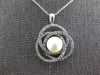.50CT DIAMOND & AAA SOUTH SEA PEARL 14KT WHITE GOLD LOVE KNOT INFINITY PENDANT