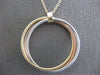 EXTRA LARGE 14KT TRI COLOR GOLD 3D TRINITY INTERTWINING CIRCLE OF LIFE PENDANT