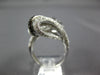 EXTRA LARGE 5.26CT WHITE & BLACK DIAMOND 14K WHITE GOLD 3D LEAF CRISS CROSS RING