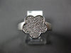 WIDE .37CT WHITE & CANARY DIAMOND 18K 2 TONE GOLD 6 LEAF CLOVER FLOWER LOVE RING
