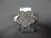 WIDE .37CT WHITE & CANARY DIAMOND 18K 2 TONE GOLD 6 LEAF CLOVER FLOWER LOVE RING