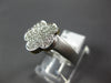 WIDE .37CT WHITE & CANARY DIAMOND 18K 2 TONE GOLD 6 LEAF CLOVER FLOWER LOVE RING