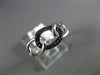 ESTATE .19CT AAA SAPPHIRE 18KT WHITE GOLD 3D CLASSIC OVAL LINK FUN RING