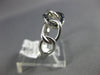 ESTATE .19CT AAA SAPPHIRE 18KT WHITE GOLD 3D CLASSIC OVAL LINK FUN RING