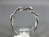 ESTATE .19CT AAA SAPPHIRE 18KT WHITE GOLD 3D CLASSIC OVAL LINK FUN RING
