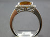 2.06CT DIAMOND & AAA CITRINE 14KT WHITE GOLD 3D CUSHION & ROUND SQUARE FUN RING