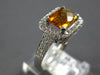 2.06CT DIAMOND & AAA CITRINE 14KT WHITE GOLD 3D CUSHION & ROUND SQUARE FUN RING