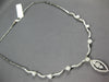 ESTATE 1.78CT DIAMOND 14KT WHITE GOLD 3D MULTI FLOWER LEAF LARIAT NECKLACE