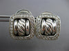 1.30CT DIAMOND 925 SILVER FILIGREE CLIP ON HANGING DAVID YURMAN EARRINGS #27038