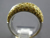 WIDE 2.60CT WHITE & FANCY YELLOW DIAMOND 18KT 2 TONE GOLD 3D MULTI WAVE FUN RING