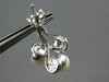 .05CT DIAMOND & AAA SOUTH SEA PEARL 14KT WHITE GOLD LOVE KNOT HANGING EARRINGS