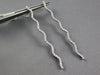 LARGE 1.0CT DIAMOND 14KT WHITE GOLD 3D CLASSIC ELONGATED WAVE HANGING EARRINGS