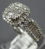 1.40CT DIAMOND 18KT WHITE GOLD 3D ROUND & BAGUETTE INVISIBLE OCTAGON FLOWER RING