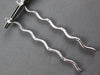 LARGE 1.0CT DIAMOND 14KT WHITE GOLD 3D CLASSIC ELONGATED WAVE HANGING EARRINGS