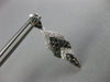 LARGE 1.0CT WHITE & BLACK DIAMOND 14K WHITE GOLD MULTI LEAF FUN HANGING EARRINGS