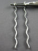 LARGE 1.0CT DIAMOND 14KT WHITE GOLD 3D CLASSIC ELONGATED WAVE HANGING EARRINGS
