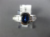 WIDE 2.35CT DIAMOND & AAA SAPPHIRE 14KT WHITE GOLD 3D SEMI BEZEL ENGAGEMENT RING