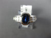 WIDE 2.35CT DIAMOND & AAA SAPPHIRE 14KT WHITE GOLD 3D SEMI BEZEL ENGAGEMENT RING