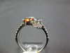 LARGE 2.09CT DIAMOND & AAA MULTI COLOR SAPPHIRE 18KT WHITE GOLD FLOWER LOVE RING
