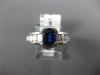 WIDE 2.35CT DIAMOND & AAA SAPPHIRE 14KT WHITE GOLD 3D SEMI BEZEL ENGAGEMENT RING
