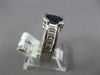 WIDE 2.35CT DIAMOND & AAA SAPPHIRE 14KT WHITE GOLD 3D SEMI BEZEL ENGAGEMENT RING